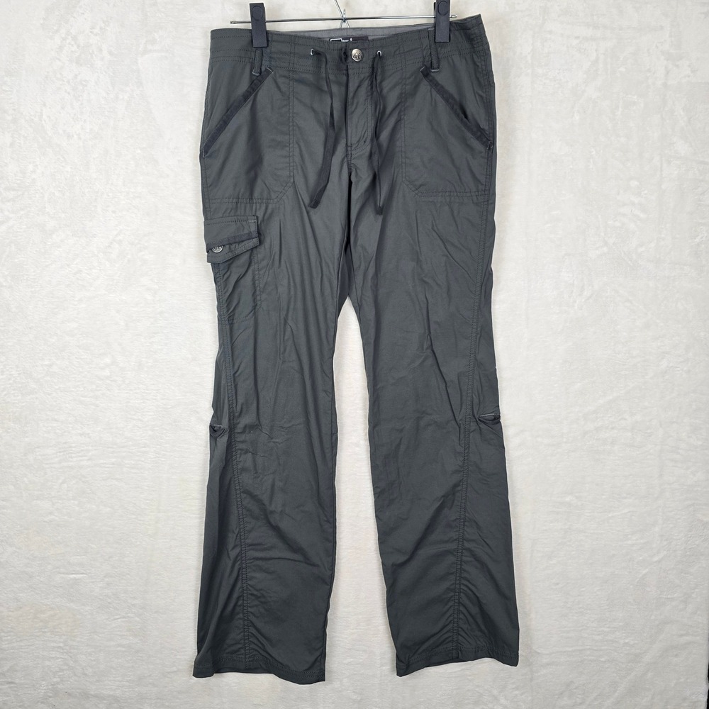 REI Co-op Womens Size 6 Charcoal Gray Convertible Roll Up Cargo Hiking Pants